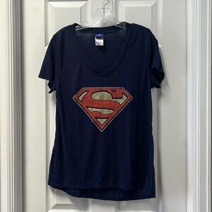 Superman navy blue tee xl